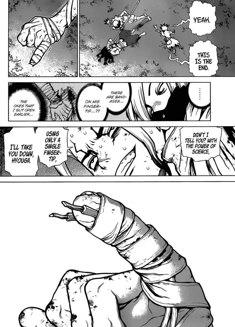 Dr. Stone Manga Chapter 81 page 13 - Fingertip scene