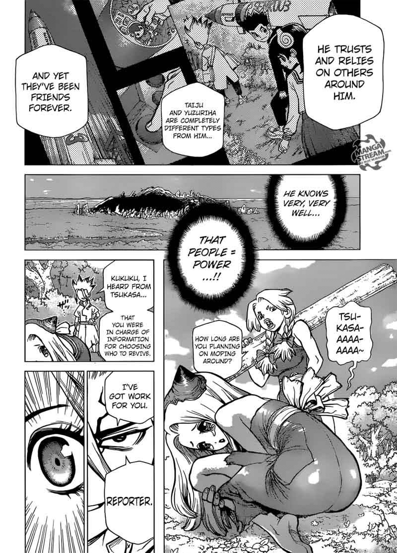 Dr. Stone Manga Chapter 84 page 17 - People = Power scene