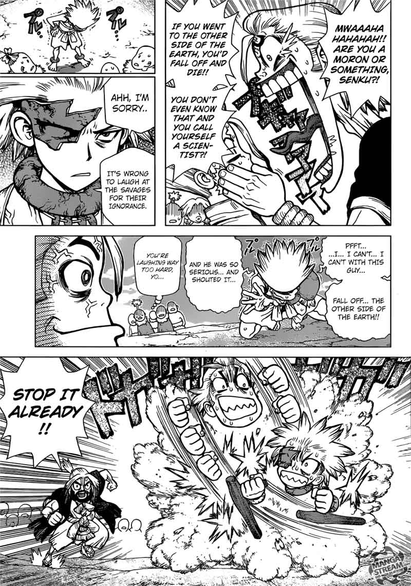Dr. Stone Manga Chapter 84 page 3 - People = Power scene
