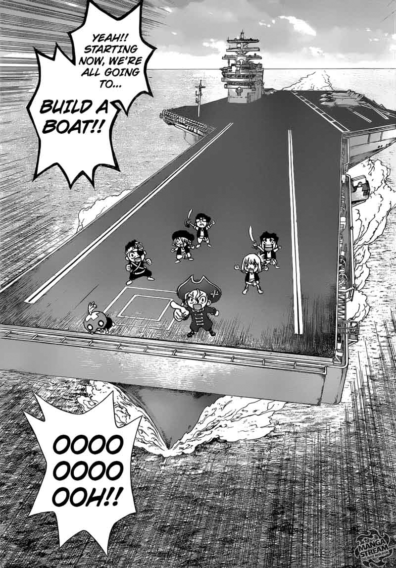 Dr. Stone Manga Chapter 84 page 5 - People = Power scene