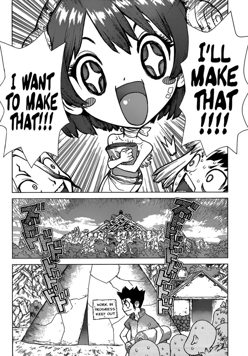 Dr. Stone Manga Chapter 87 page 14 - Senku's Department Store scene