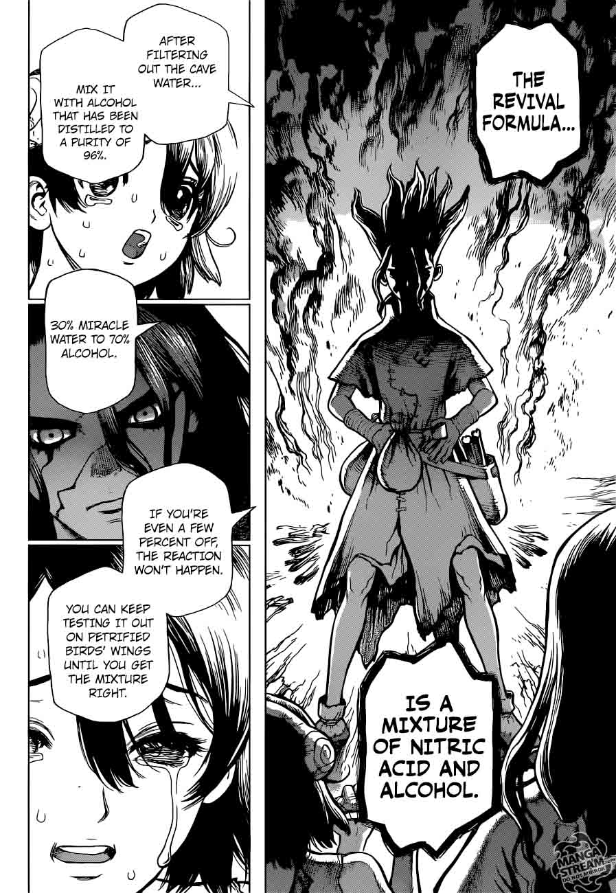 Dr. Stone Manga Chapter 9 page 13 - Senku Vs. Tsukasa scene