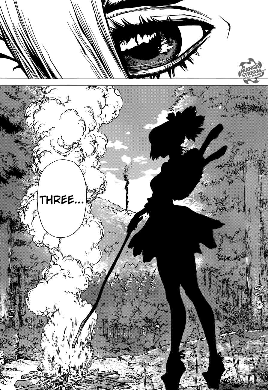 Dr. Stone Manga Chapter 9 page 16 - Senku Vs. Tsukasa scene