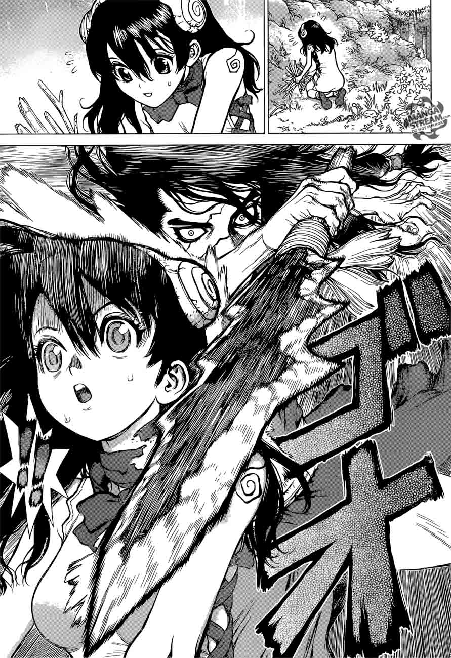 Dr. Stone Manga Chapter 9 page 5 - Senku Vs. Tsukasa scene