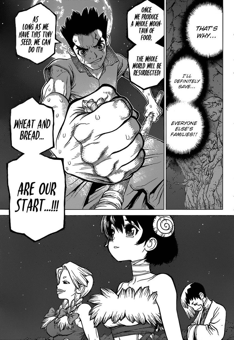 Dr. Stone Manga Chapter 91 page 10 - Need Bread? Start with Wheat scene