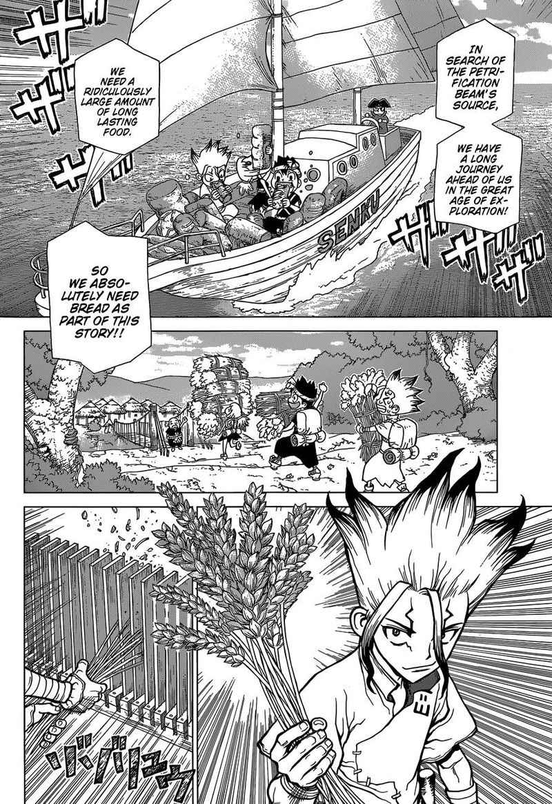Dr. Stone Manga Chapter 91 page 2 - Need Bread? Start with Wheat scene
