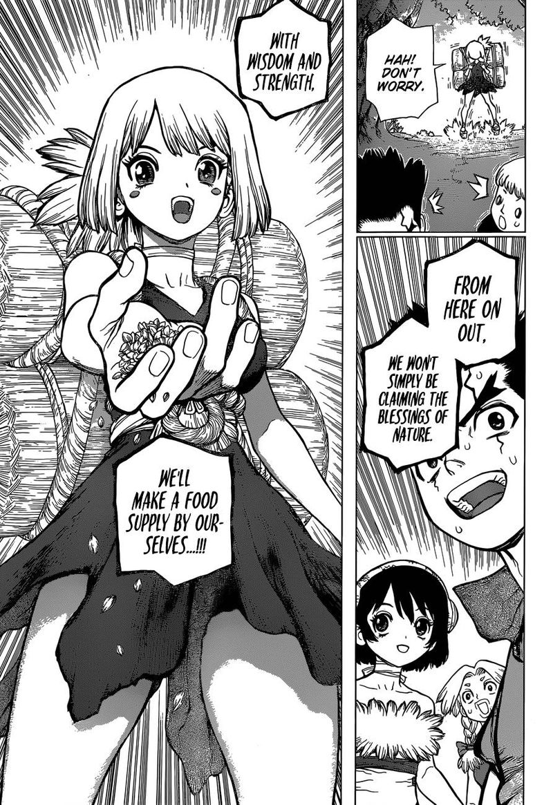 Dr. Stone Manga Chapter 91 page 5 - Need Bread? Start with Wheat scene