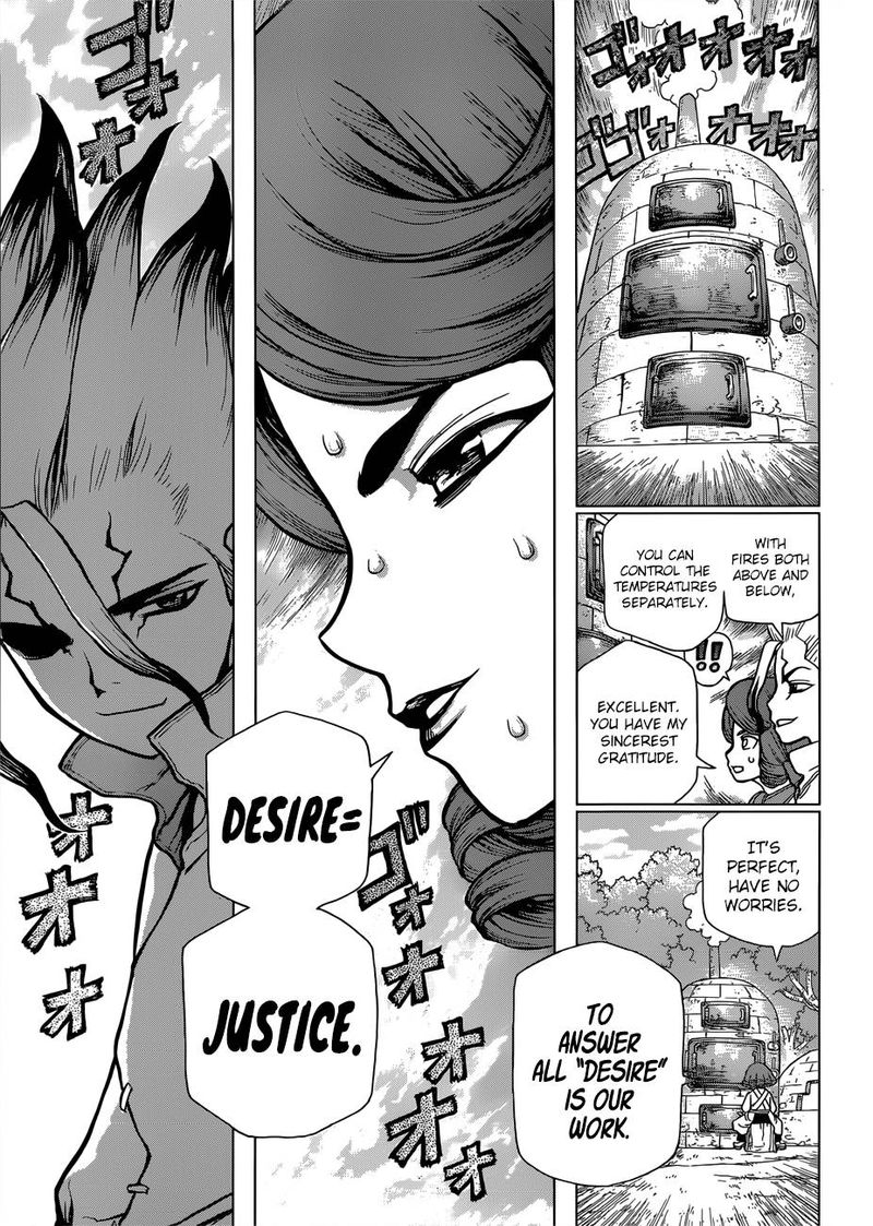 Dr. Stone Manga Chapter 92 page 15 - Desire Is Noble scene