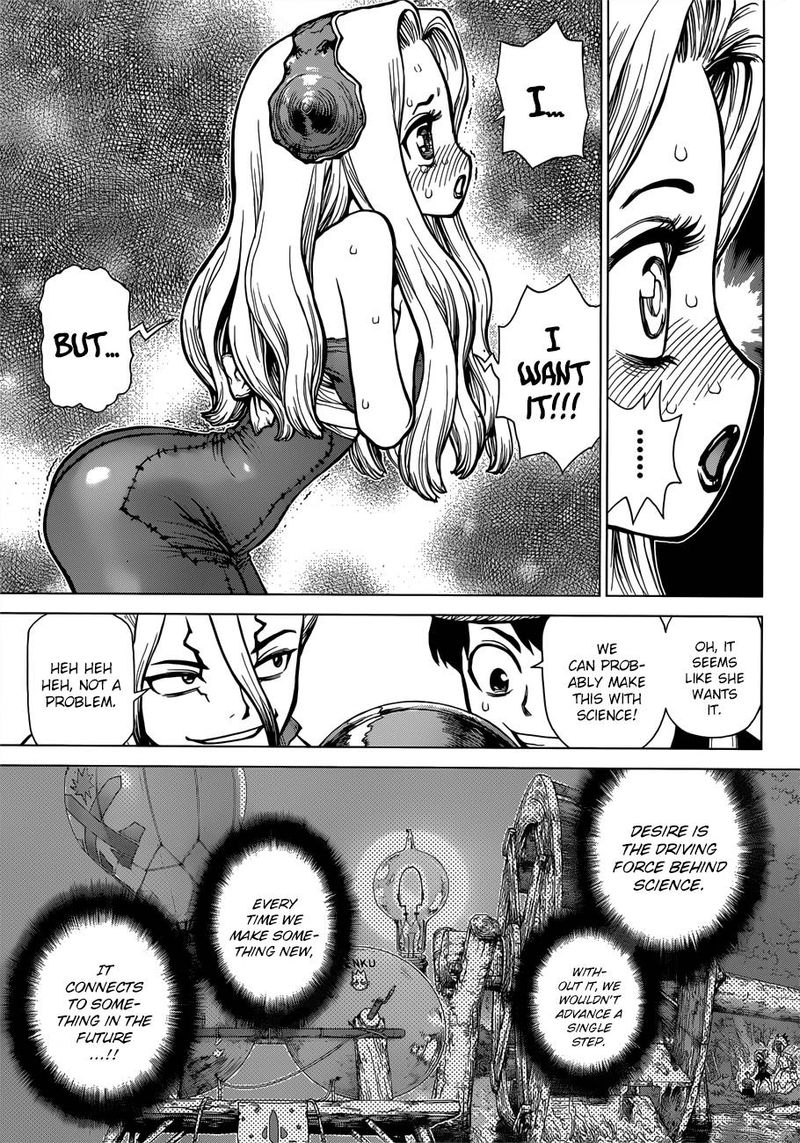 Dr. Stone Manga Chapter 92 page 5 - Desire Is Noble scene
