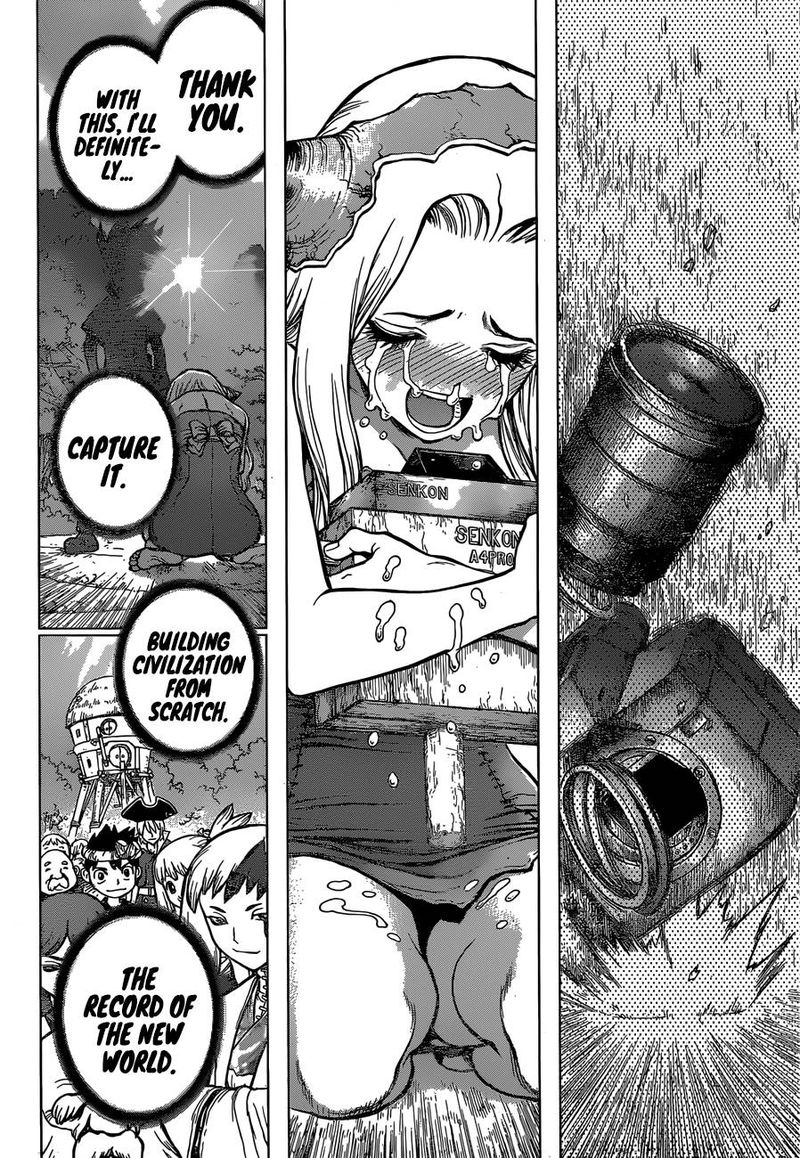 Dr. Stone Manga Chapter 93 page 10 - The First Shot Is Yours scene