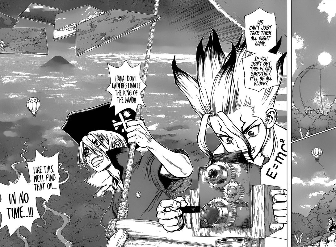 Dr. Stone Manga Chapter 93 page 14 - The First Shot Is Yours scene