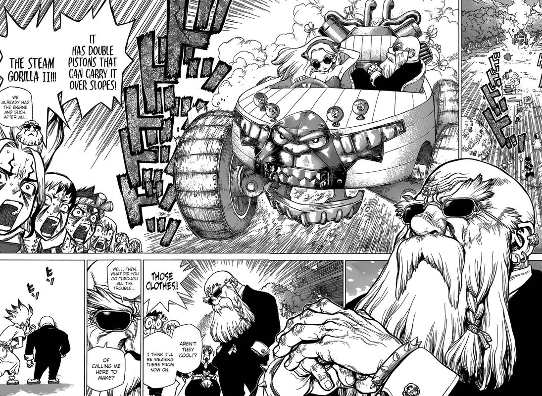 Dr. Stone Manga Chapter 93 page 4 - The First Shot Is Yours scene