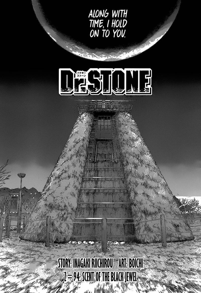 Dr. Stone Manga Chapter 94 page 1 - The Scent of Black Gold scene