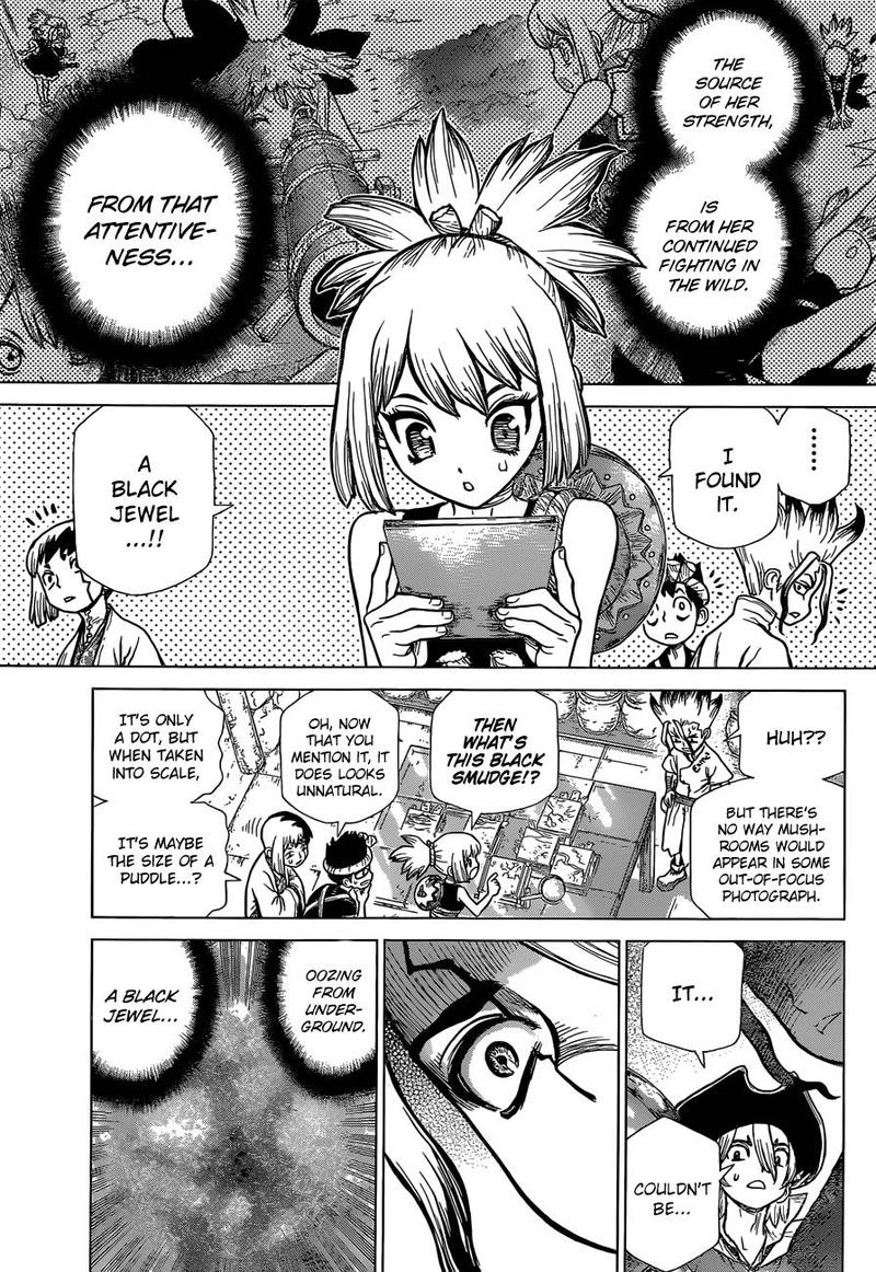 Dr. Stone Manga Chapter 94 page 10 - The Scent of Black Gold scene