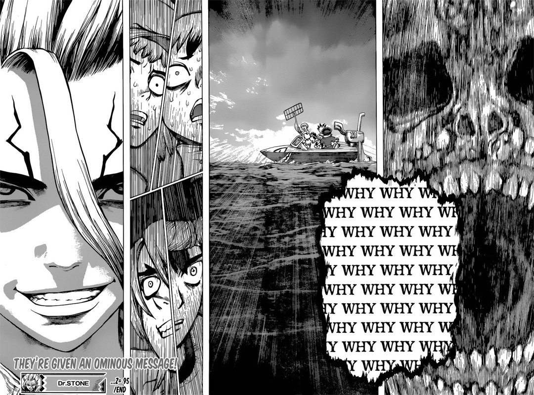 Dr. Stone Manga Chapter 95 page 19 - First Contact scene