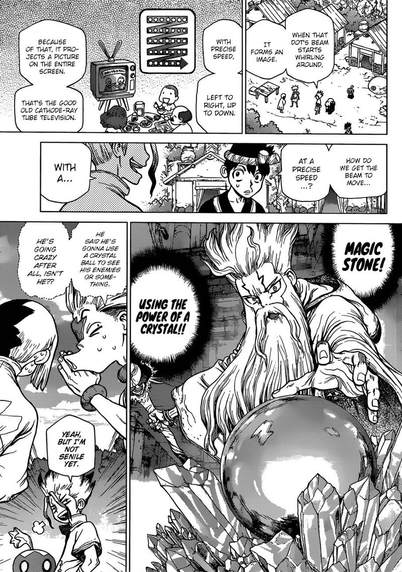 Dr. Stone Manga Chapter 96 page 11 - Eye of Science scene
