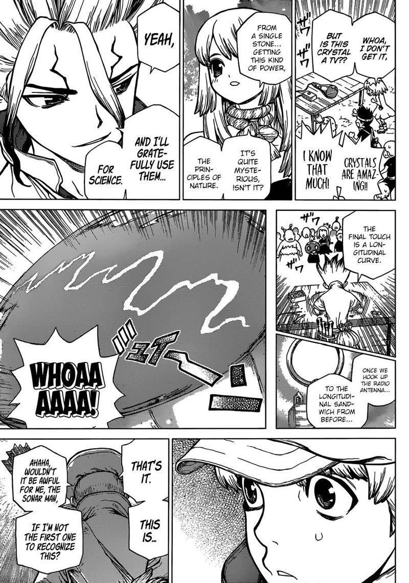Dr. Stone Manga Chapter 96 page 13 - Eye of Science scene