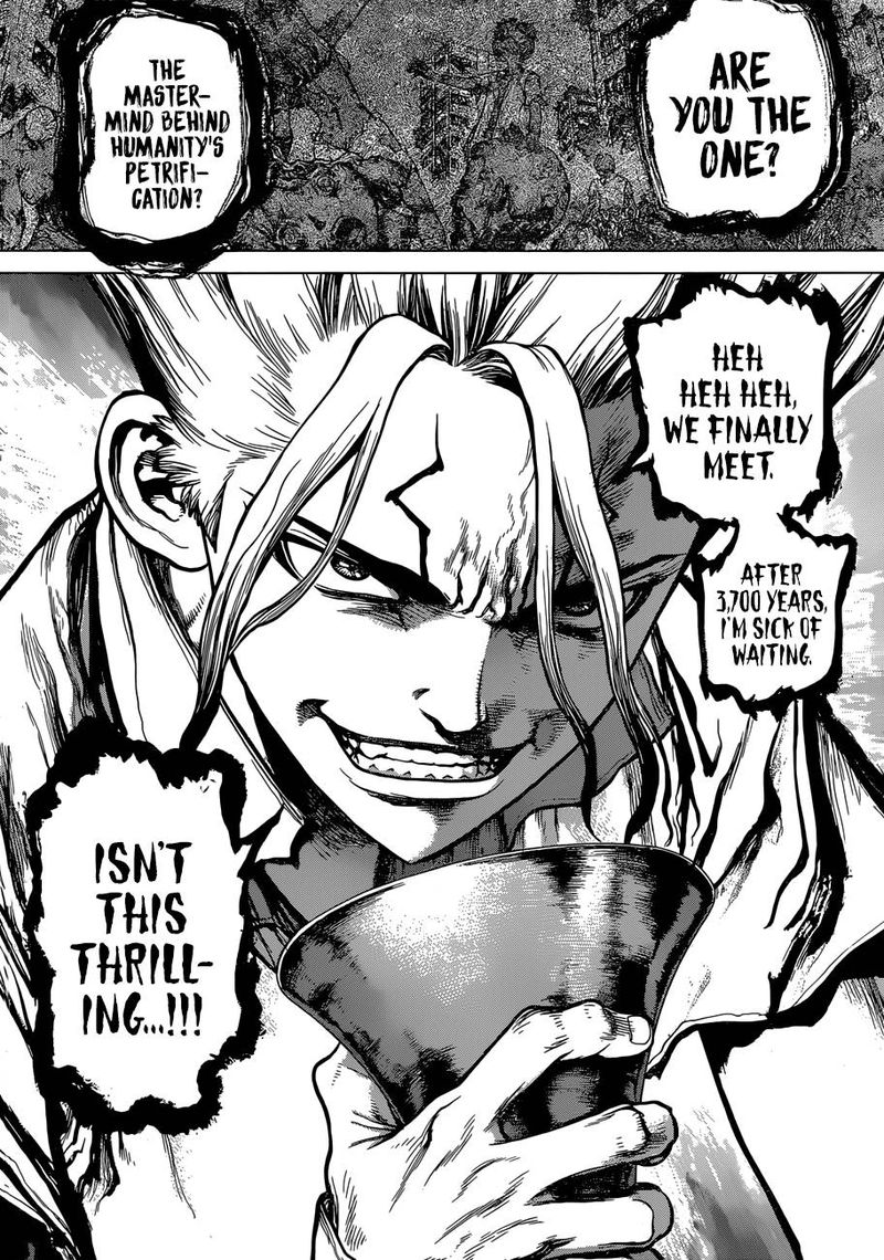 Dr. Stone Manga Chapter 96 page 2 - Eye of Science scene