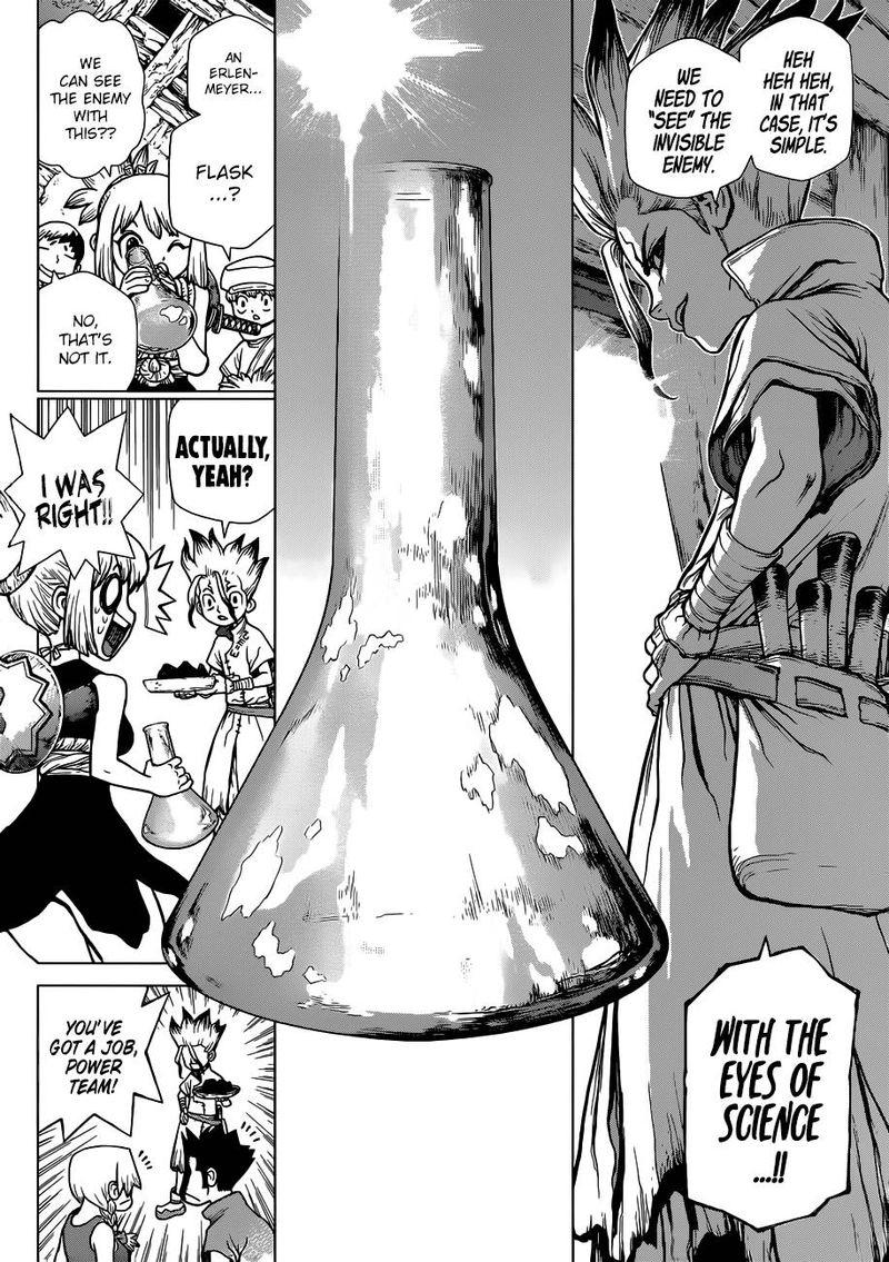 Dr. Stone Manga Chapter 96 page 8 - Eye of Science scene