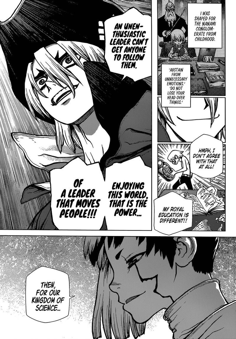 Dr. Stone Manga Chapter 97 page 17 - The Joy of Leadership scene
